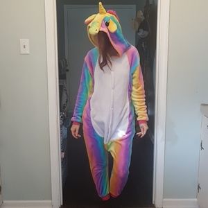 Rainbow unicorn onsie